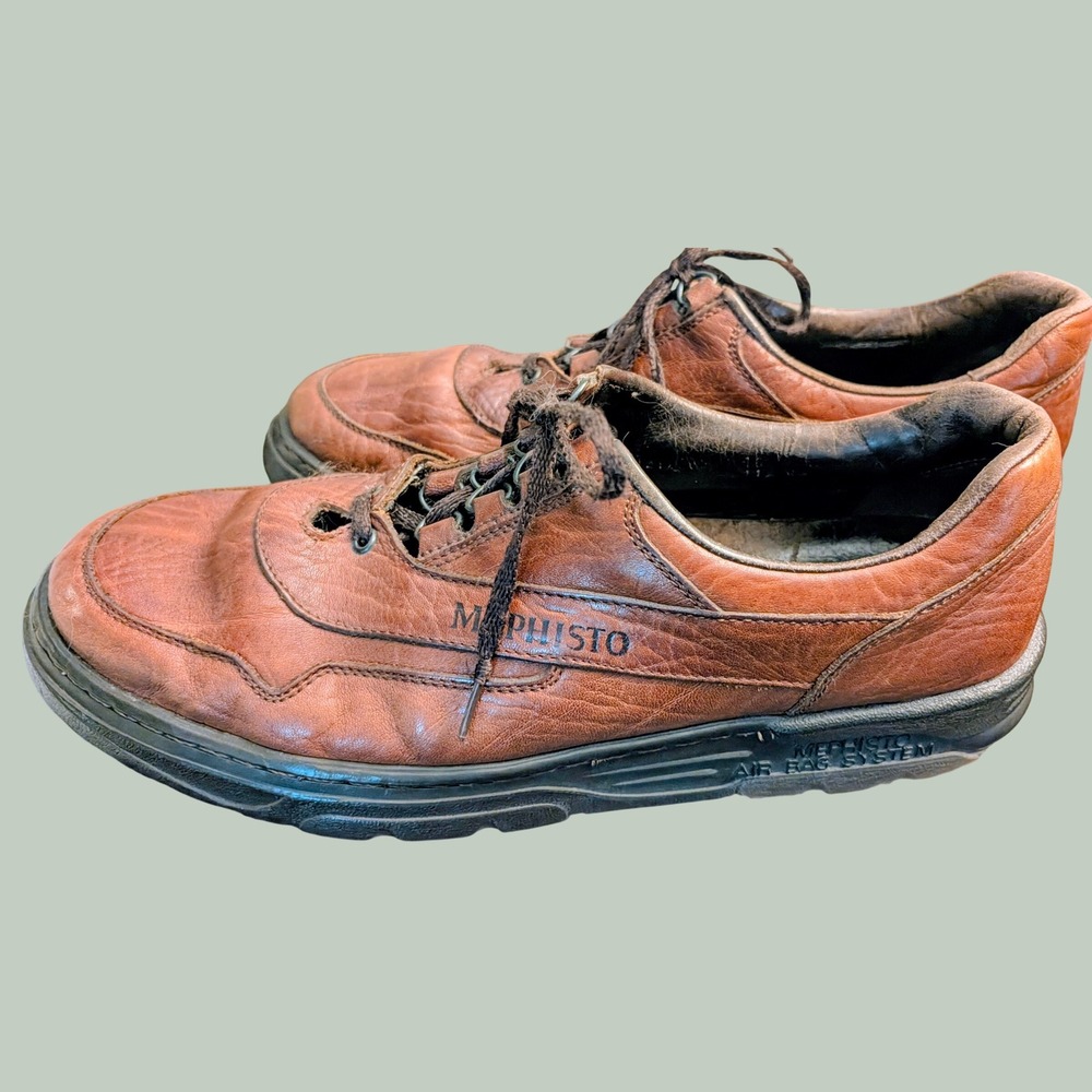 Mephisto Mens Air Bag System Brown Leather Casual Walking Shoes Portugal 11